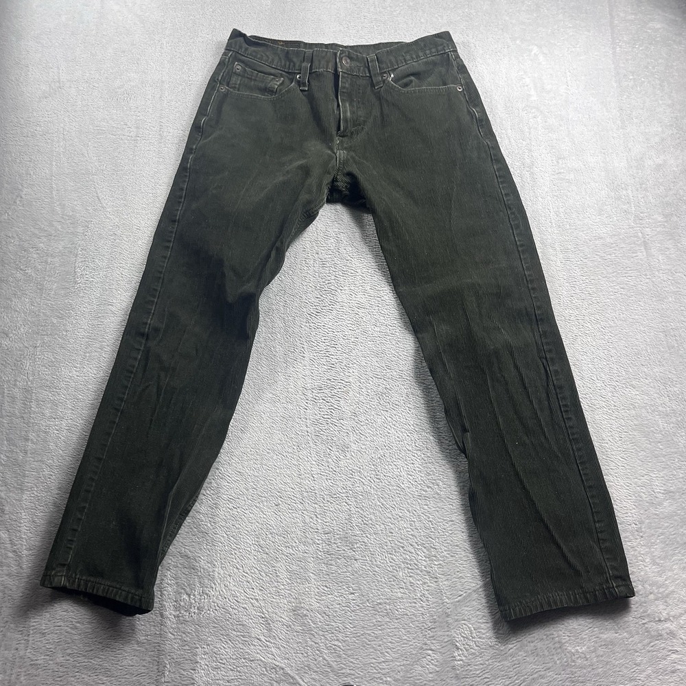 Levis‎ 502 Corduroy Pants Mens 29x30 (Fits 29x24) Green Tapered Stretch Jeans